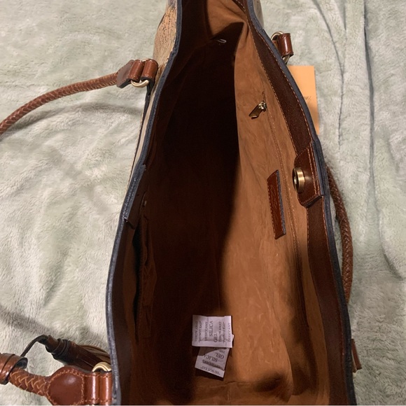 BRAND NEW Patricia Nash Cameley Tote European Map, Brown Leather, Tassle - Picture 6 of 9